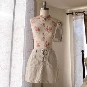 jordache‎ y2k cream mini skirt